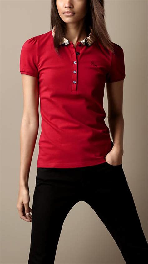 burberry polo rossa donna|Polo da donna di Burberry .